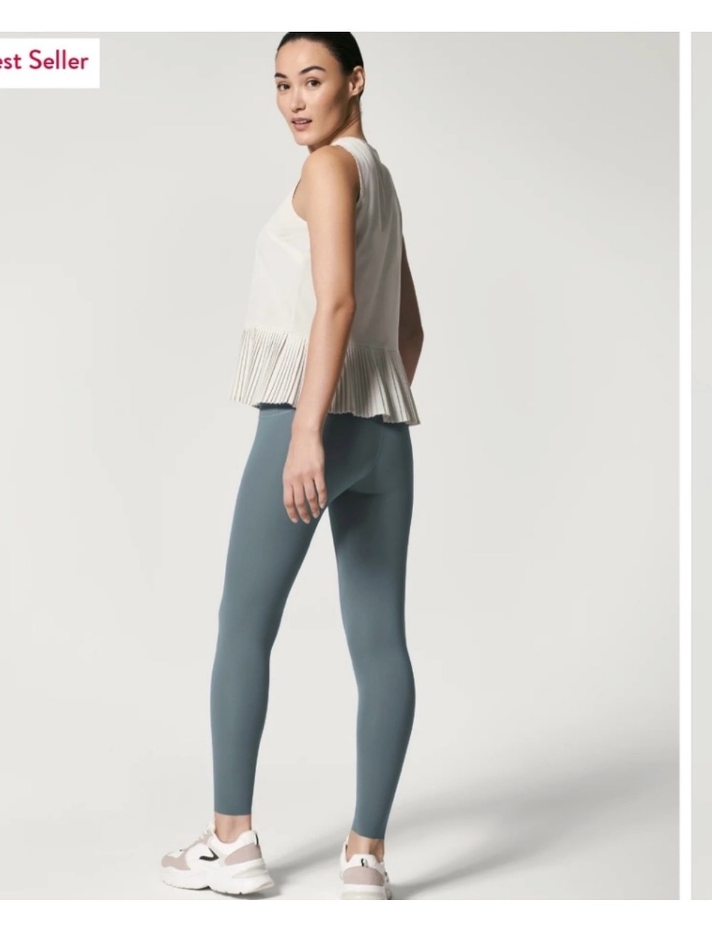 Spanx booty boost large 7/8 length in Slate gray Blue